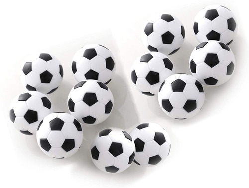 Imagen 3 de 5 de Set De 12 Pelotas Para Futbolito Blanco Y Negro