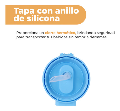 Miniso Cilindro Con Correa Disney Stitch Plástico Azul 800 M