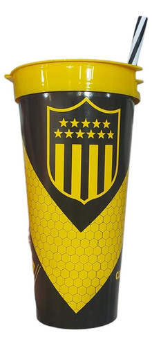Vaso Plástico 2 En 1 Pote 220 Ml Vaso 540 Ml Peñarol Futbol