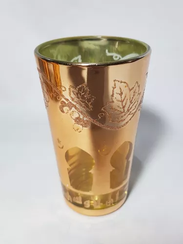 Antiguos Vasos Árabes Dorados Al Oro Lote X 6 Mag 59010