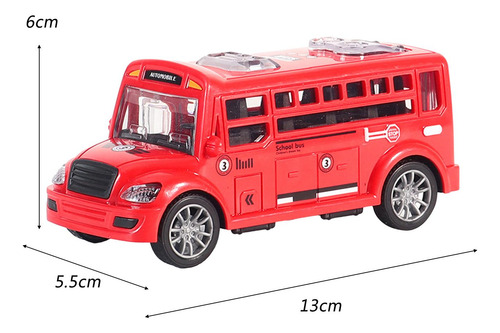 3 Paquete De 2 A 6 Modelos De Autobús Escolar, 3 Piezas