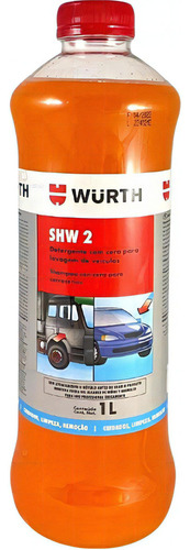 Shampoo Automotivo 1l Wurth Lava Auto Com Cera Carnauba Shw2