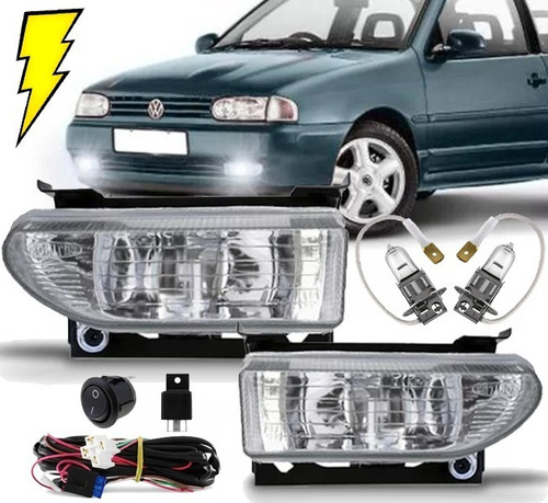 Kit Farol Milha Lente Lisa Gol G2 Bola 1995 96 97 98 1999