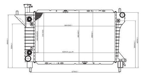 Radiador Mustang 1994-1995-1996 V6 5.0 Automatico Cdr