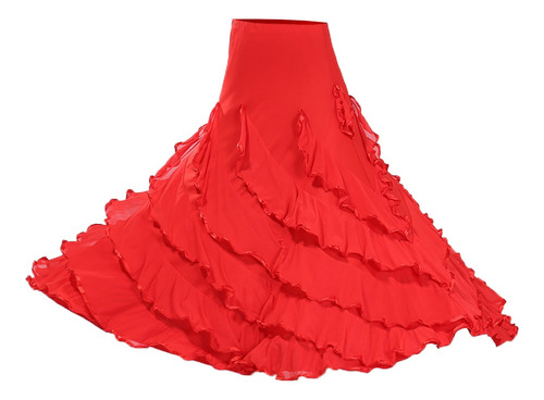 Traje De Baile Flamenco Baile Vals Vestido Largo Falda Larga