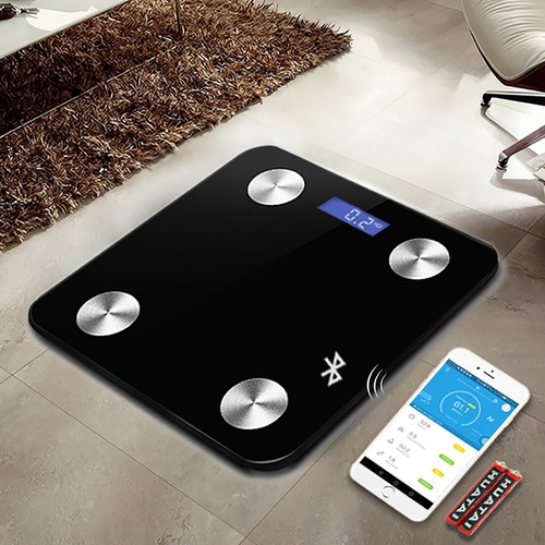 Imagen 2 de 10 de Balanza Bluetooth Personal Digital Baño Led Precision 180kg