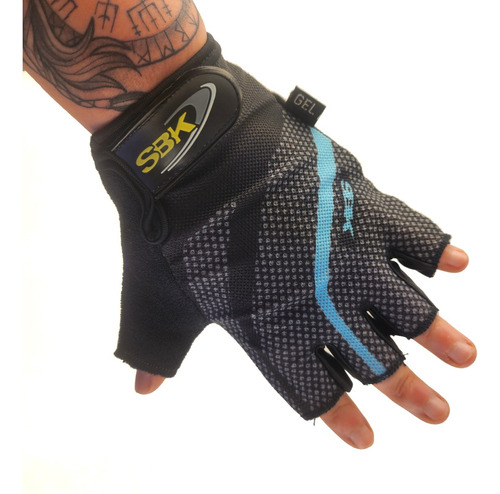 Guantes Cortos De Ciclismo Para Adultos Tk-20 Lycra C- Espum