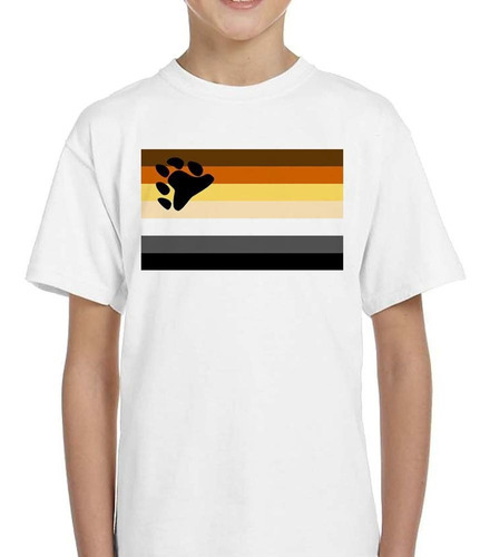 Remera De Niño Bandera Oso Gay Colores Garra