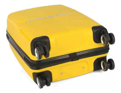 Mala Viagem Grande Polo King Polipropileno Cadeado Tsa Cor Amarelo