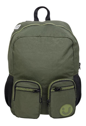 Mochila Morral Truzt Verde Militar De Mujer Rectangular 2493