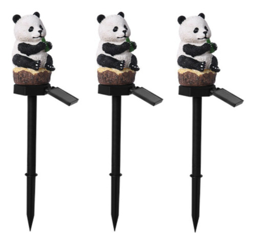 Lámpara De Suelo De Resina Solar Panda, 3 Piezas