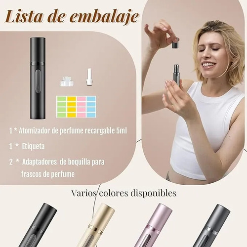 KOPIRA 2pzs Recargable Portátil Dispensador Viajar Mini Perfume Botella Kit De Mini Atomizador De Perfume Recargables Portátil Mini Atomizador Recargable Perfume Capsular Frasco Viajar