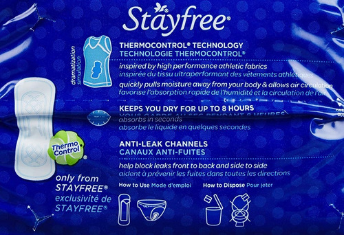 Stayfree Maxi Pad, Desodorante, 24 Ct