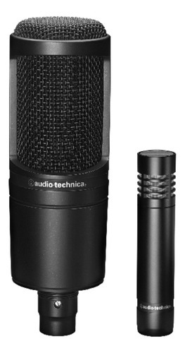 Kit Microfone Audio-technica At-2041 Sp (at2020+at2021) Cor Preto