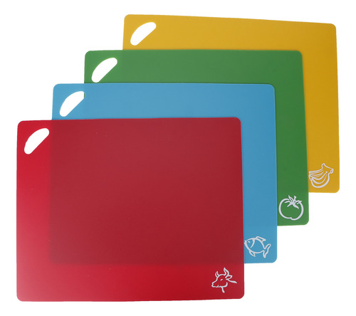 Tabla De Cortar Alimentos, 4 Piezas, Polipropileno, Flexible