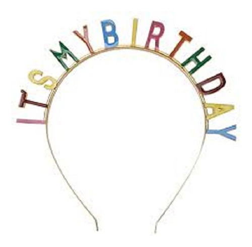 Tiara Diadema Esmaltada Dorado Cumpleaños Its My Birthday U