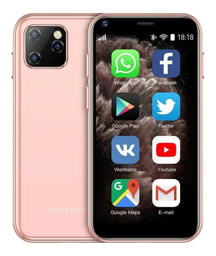 Teléfono Inteligente Android Barato Xs11 2.5 Pulgadas Rosa Ram 1gb Y Rom 8gb
