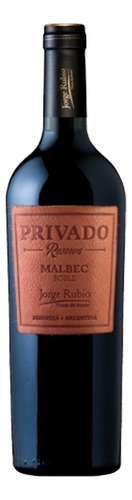 Vino Tinto Privado Jorge Rubio Reserva Malbec 750ml