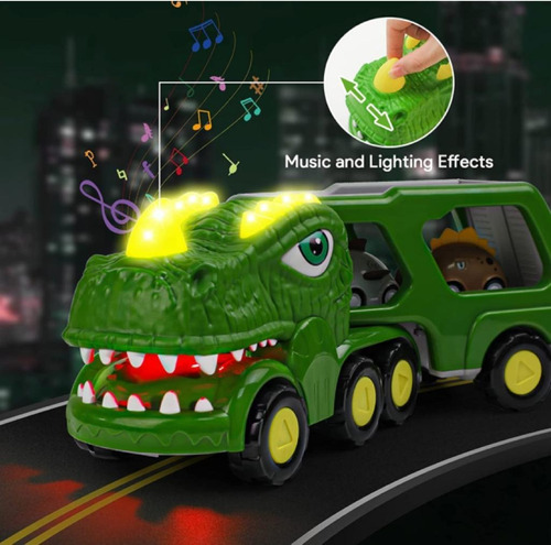  Camion De Dinosaurios Para Niño Con Luces Y Sonidos