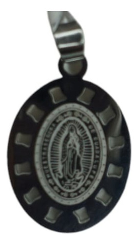Dije Medalla  Virgen De Guadalupe Plateado Hombre O Mujer