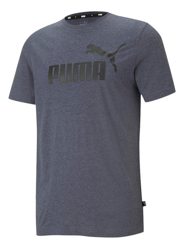 Remera Azul Puma Ess Heather Tee