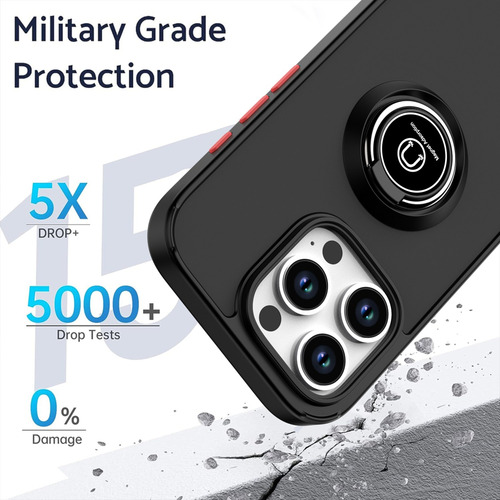 Funda Premium Para Oppo A16k/a16 4g Con Soporte De Anillo, Delgada, Función Atril, Anticaída