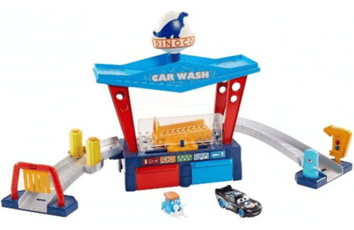 Pista Infantil Disney Pixar Carros Lava Jato Dinoco Mattel Cor Azul