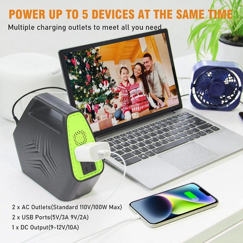 Power Bank Con Tomacorriente Y Usb 100 W