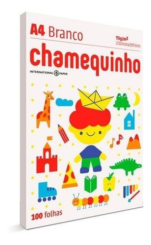 Papel Sulfite Branco A4 75g 100 Folhas Chamequinho