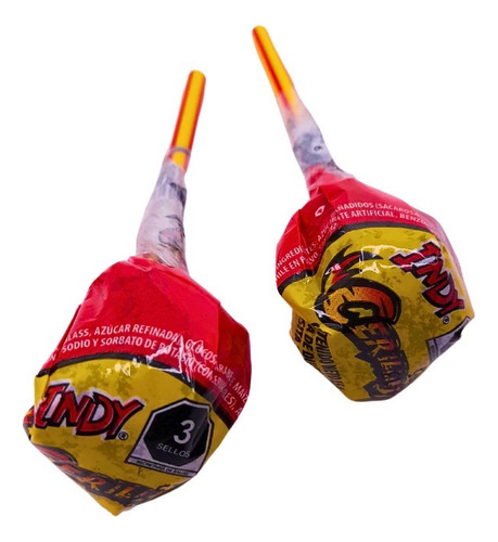 Dulces Indy Cerillos Tamarindo Picosito 20pz Paleta Sandia