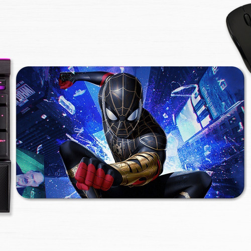  Mouse Pad Gamer Spider Man Negro No Way Home Art M