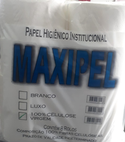 Papel Higiênico Rolão 300 Metros 100%celulose 8 Rolos Maxpel