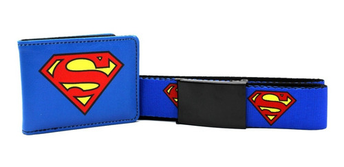 Combo De Cartera Y Cinto De Niño Superman Dc Comics