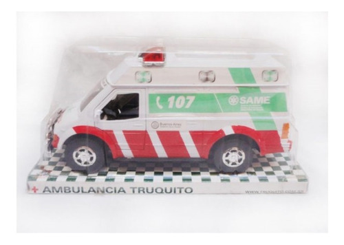 Camioneta Ambulancia Same Real Friccion Jugueteria Bloque