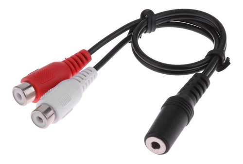 Cable Adaptador Jack 3.5 Plug Hembra A 2 Rca Hembra Audio 