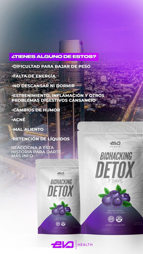 Evo Health Té Detox Herbal Adelgazar 3 Saquitos Biohacking3s