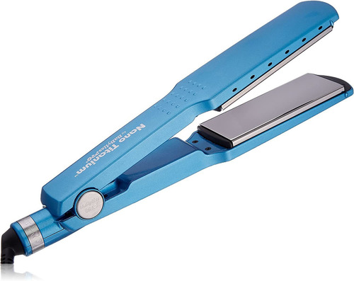 Plancha De Cabello Babyliss Nano Titanium Bnt4094tuc Seco Mojado Azul 110v/220v