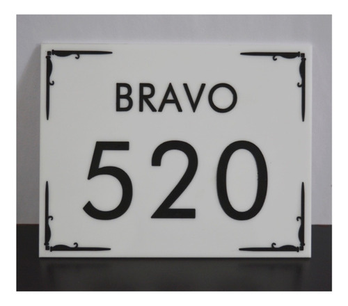 Imagen 2 de 5 de Cartel Acrílico Dirección Casa Domicilio Numero Calle.