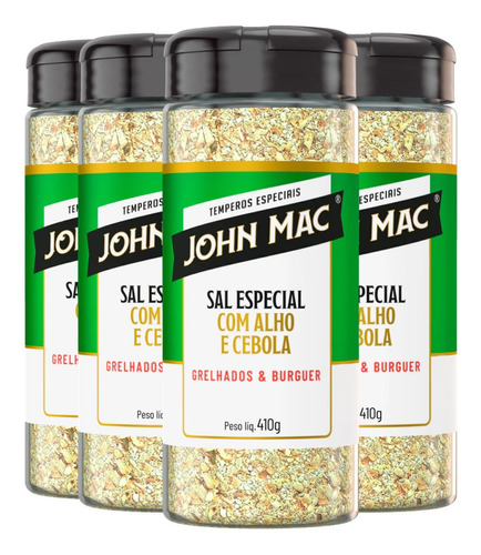 Sal Especial Com Alho E Cebola John Mac 410g (4 Unidades)