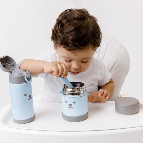 Imagem 4 de 7 de Pote Térmico Infantil Aço Inox Papinha Bebê 320ml C/ Talher