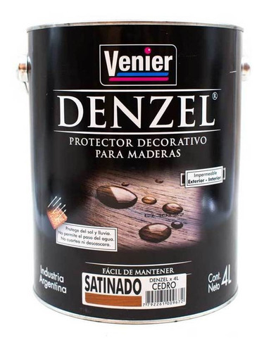 Protector 4l Cedro Para Madera Satinado Denzel