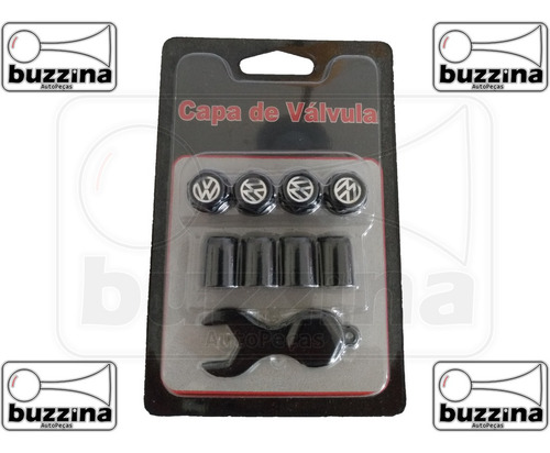 Imagem 7 de 7 de 1 Capa Válvula 414 Volkswagen Preto Tampa Bico Antifurto Vw