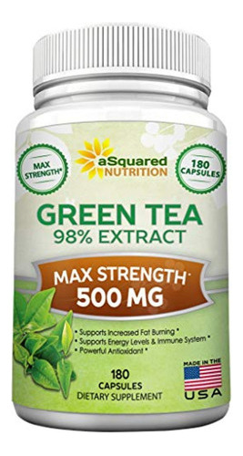 Suplemento De Extracto De Té Verde Con Egcg - 180 Cápsulas