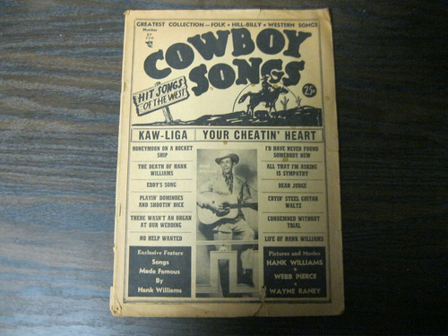 Vintage Cowboy Songs #27 July 1953 Vol. 1 #27 Hit Songs  Ddv