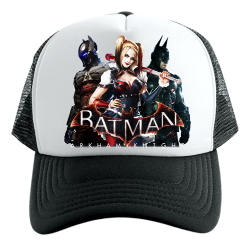 Gorra Tipo Trucker Negra Batman Arkham