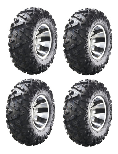 Kit 4 Pneus Quadriciclo 25x8-12 + 25x10-11 Sunf A033