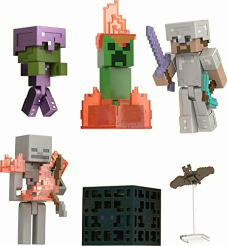 Mattel Minecraft Toys | Paquete De Historias Con 4 Cifras De