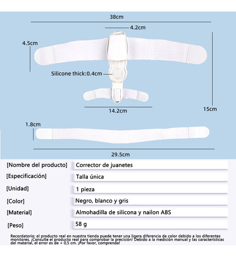 Corrector De Juanetes Ajustable Para Pie Izquierdo Y Derecho