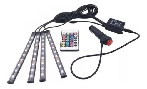 Kit Luces Led Rgb Para Autos Tuning Con Control Remoto 12v