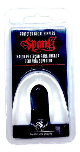Protetor Bucal Basico Spank Cor Branco Sabor Sem Sabor